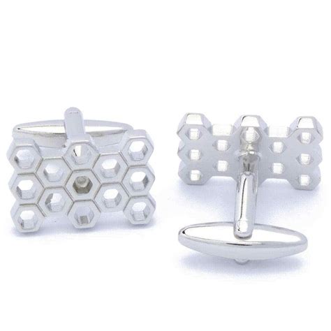 Boutons de manchette abeille Argent 